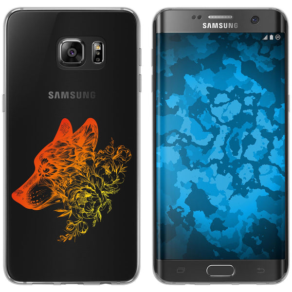 Galaxy S7 Edge Silikon-Hülle Floral Wolf M3-2 Case