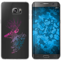 Galaxy S7 Edge Silikon-Hülle Floral Hirsch M7-6 Case