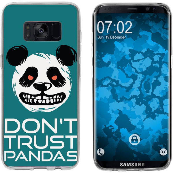 Galaxy S8 Silikon-Hülle Crazy Animals Panda M2 Case