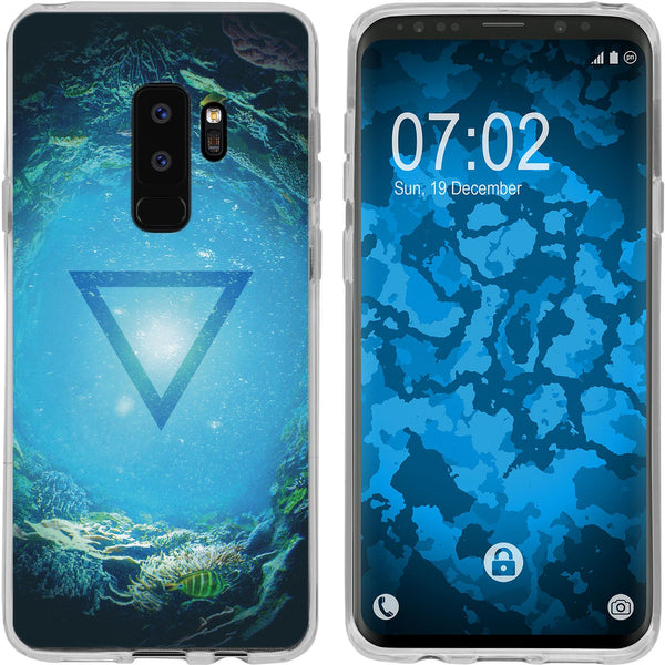 Galaxy S9 Plus Silikon-Hülle Element Wasser M4 Case