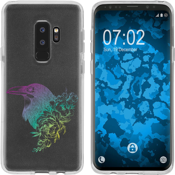 Galaxy S9 Plus Silikon-Hülle Floral Rabe M4-4 Case