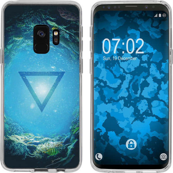 Galaxy S9 Silikon-Hülle Element Wasser M4 Case