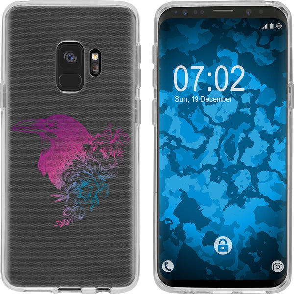 Galaxy S9 Silikon-Hülle Floral Rabe M4-6 Case