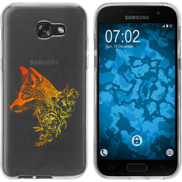 Galaxy A7 (2017) Silikon-Hülle Floral Fuchs M1-2 Case