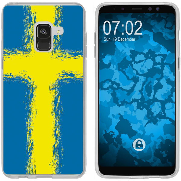 Galaxy A8 Plus (2018) Silikon-Hülle WM Schweden M12 Case