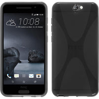 PhoneNatic Case kompatibel mit HTC One A9 - grau Silikon Hülle X-Style + 2 Schutzfolien