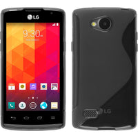 PhoneNatic Case kompatibel mit LG Joy - grau Silikon Hülle S-Style + 2 Schutzfolien