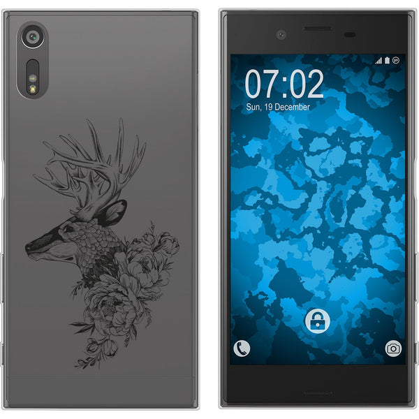 Xperia XZs Silikon-Hülle Floral Hirsch M7-1 Case