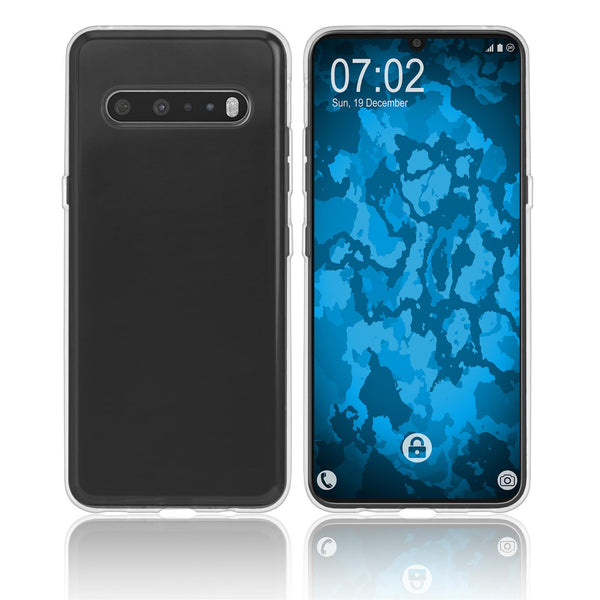 PhoneNatic Case kompatibel mit LG V60 ThinQ - Crystal Clear Silikon Hülle transparent