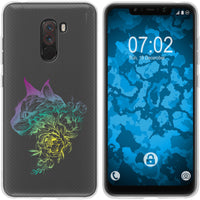 Pocophone F1 Silikon-Hülle Floral Katze M2-4 Case