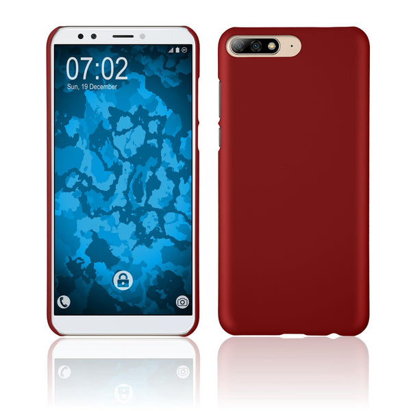 Hardcase für Huawei Y7 Pro (2018) gummiert rot